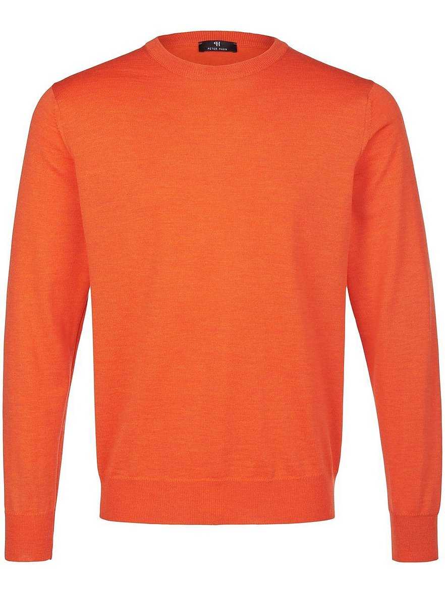 Rundhals-Pullover Peter Hahn orange Größe: 54