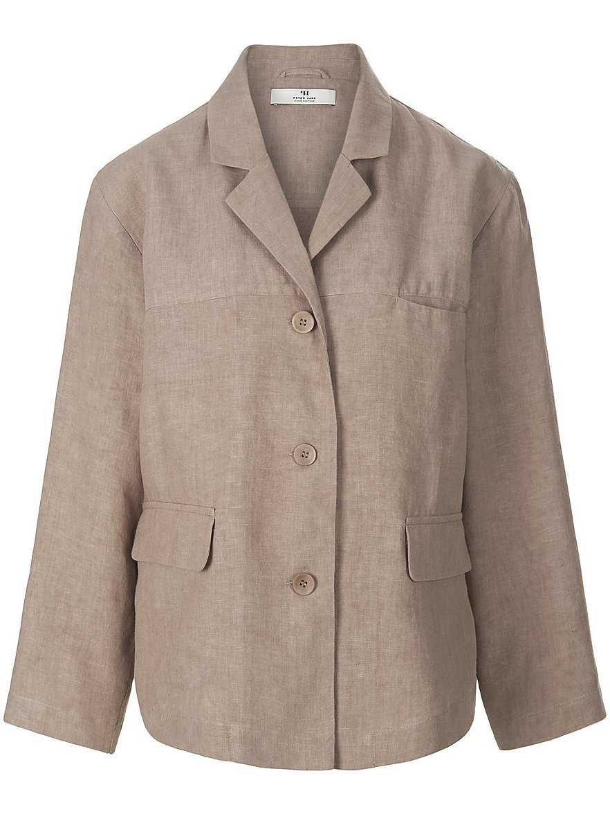 Blusen-Jacke aus 100% Leinen PETER HAHN PURE EDITION beige Größe: 46