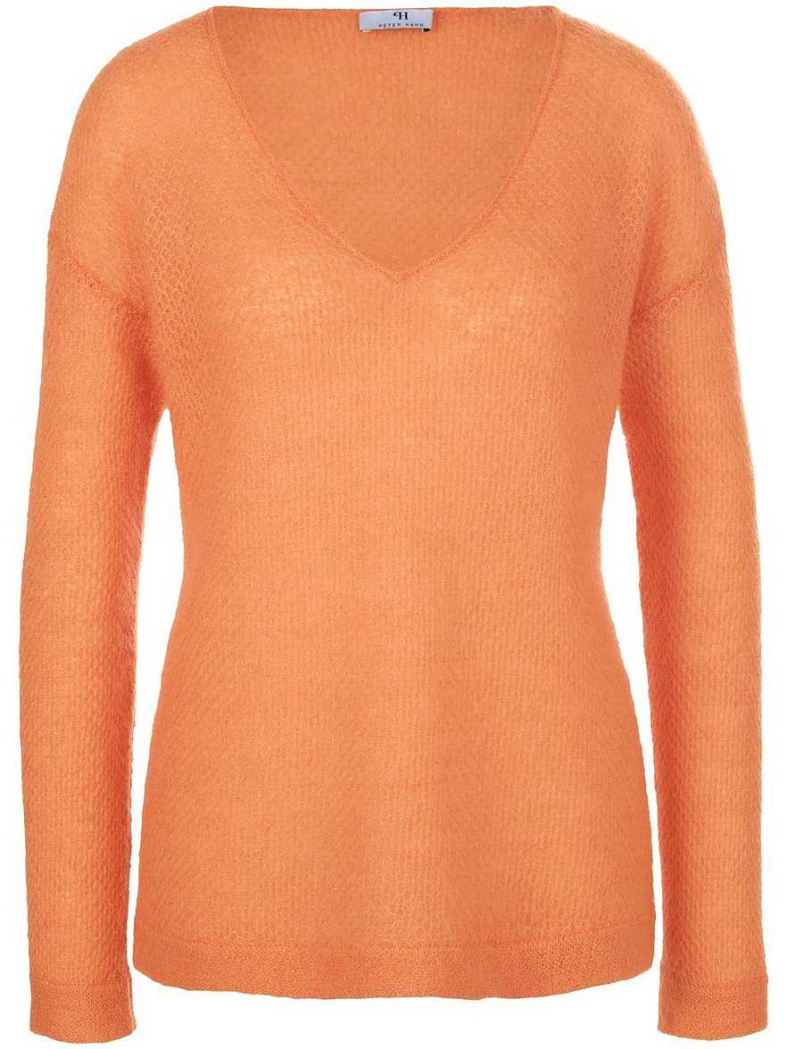 V-Pullover Peter Hahn orange Größe: 40