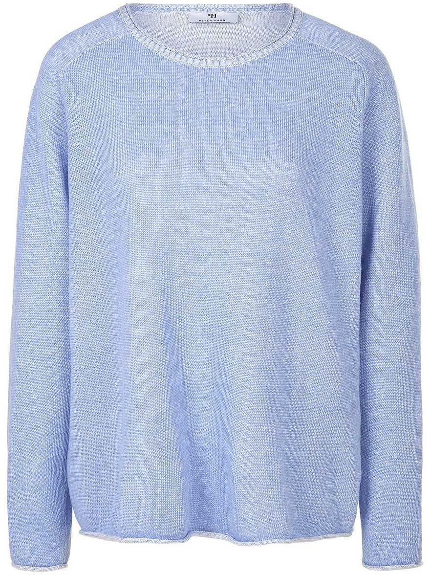 Rundhals-Pullover Peter Hahn blau Größe: 36
