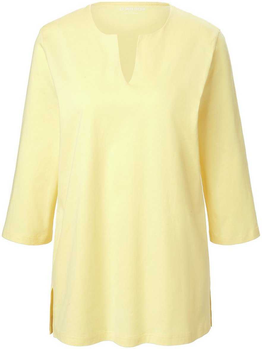 Splitneck-Shirt Green Cotton gelb Größe: 40