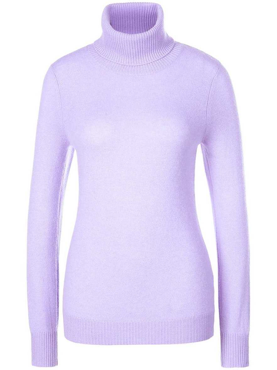 Rollkragen-Pullover aus 100% Premium-Kaschmir Peter Hahn Cashmere lila Größe: 44
