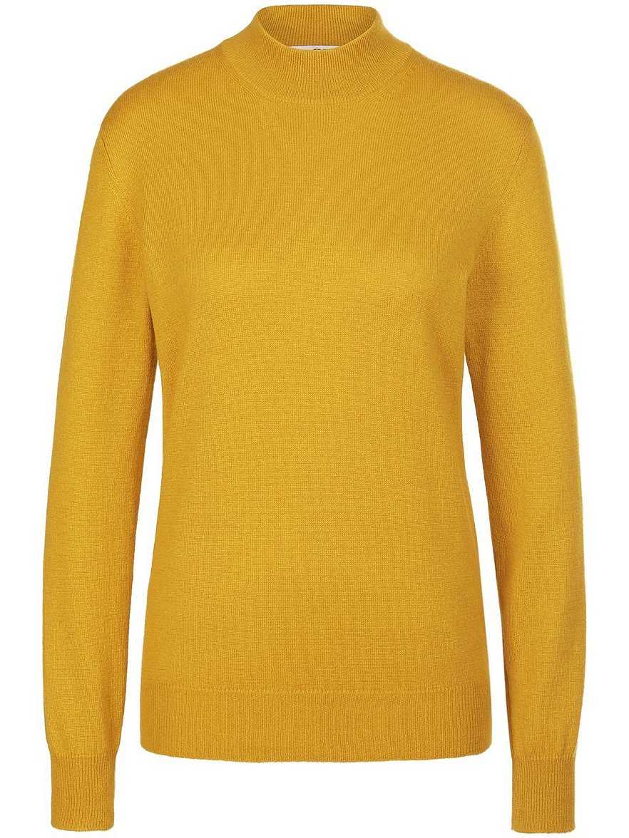 Stehbund-Pullover Modell Sabrina Peter Hahn Seide/Kaschmir gelb Größe: 52