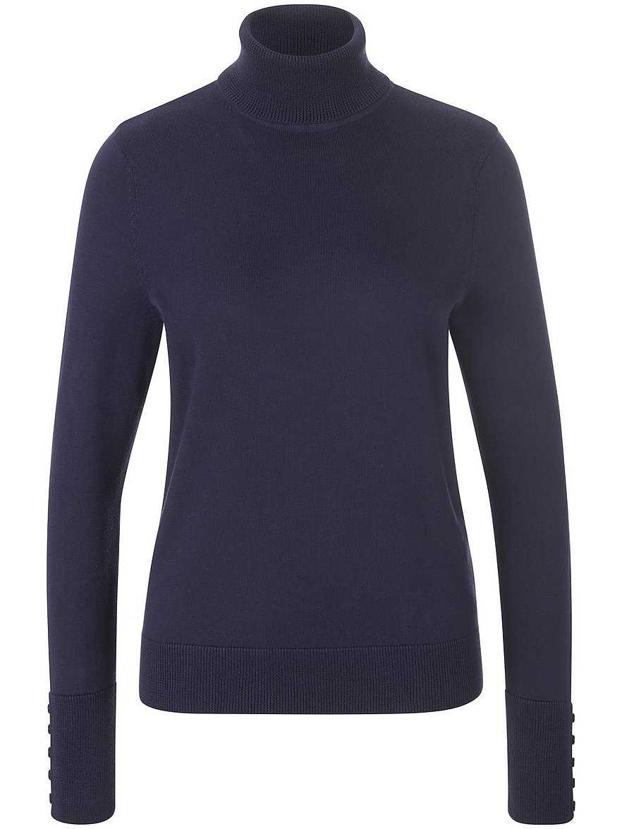 Rollkragen-Pullover aus 100% SUPIMA®-Baumwolle Peter Hahn blau Größe: 50