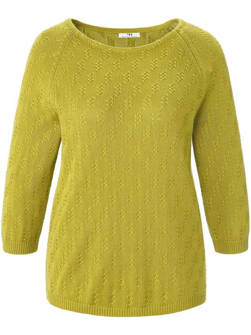 Rundhals-Pullover aus 100% SUPIMA®-Baumwolle Peter Hahn grün Größe: 44