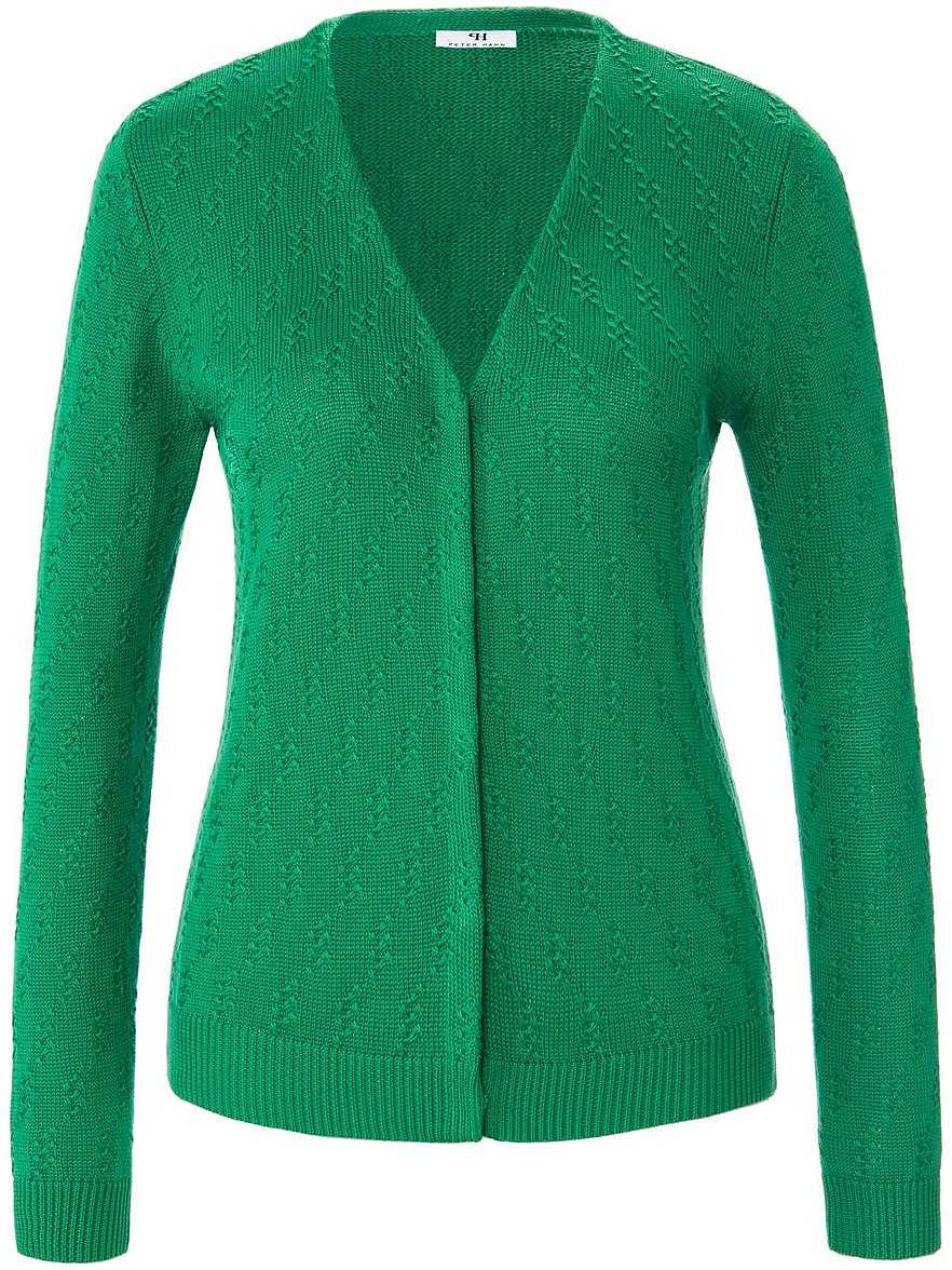 Strickjacke aus 100% SUPIMA®-Baumwolle Peter Hahn grün Größe: 36