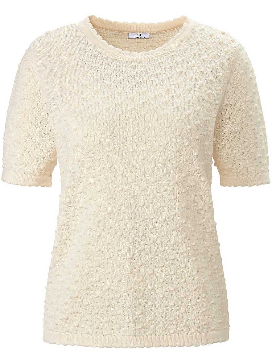 Rundhals-Pullover aus 100% SUPIMA®-Baumwolle Peter Hahn weiss Größe: 40