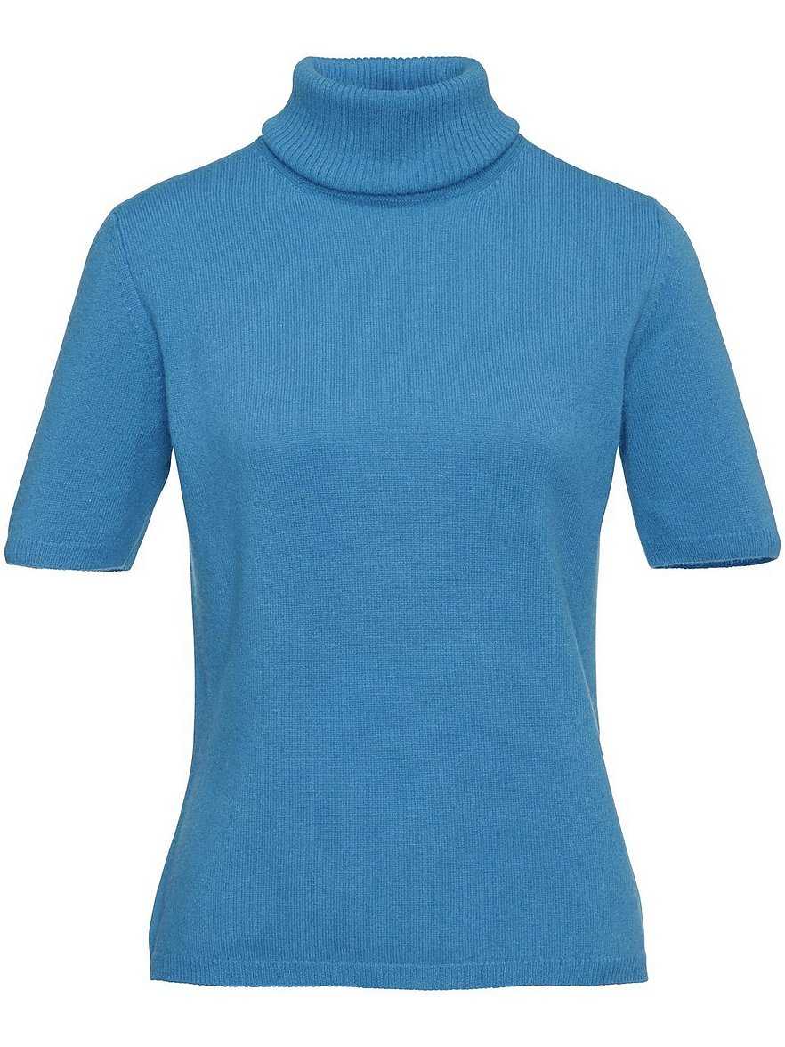 Rollkragen-Pullover aus 100% Premium-Kaschmir Peter Hahn Cashmere blau Größe: 40