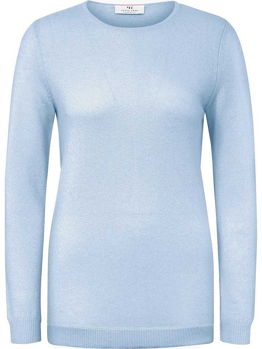 Rundhals-Pullover aus 100% Premium-Kaschmir Peter Hahn Cashmere blau Größe: 40