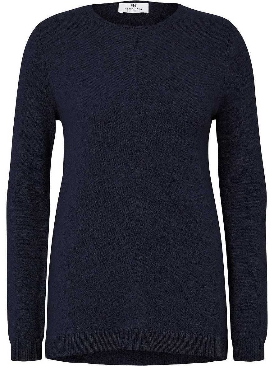 Rundhals-Pullover aus 100% Premium-Kaschmir Peter Hahn Cashmere blau Größe: 48
