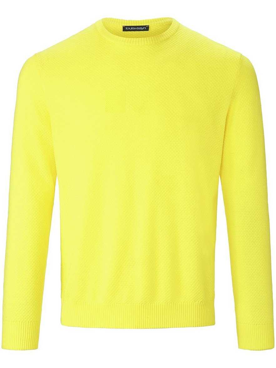 Rundhals-Pullover aus 100% Baumwolle Pima Cotton Louis Sayn gelb Größe: 50
