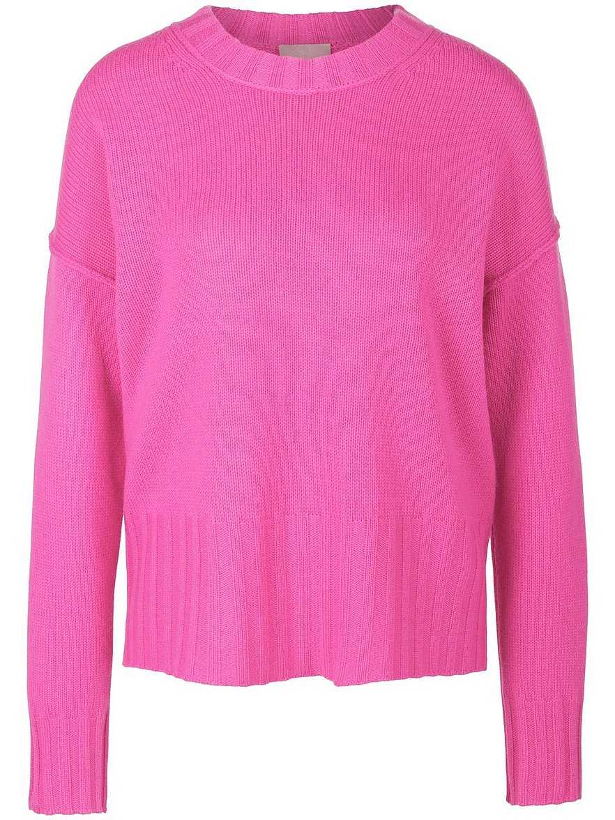 Rundhals-Pullover aus Schurwolle und Kaschmir include pink Größe: 40