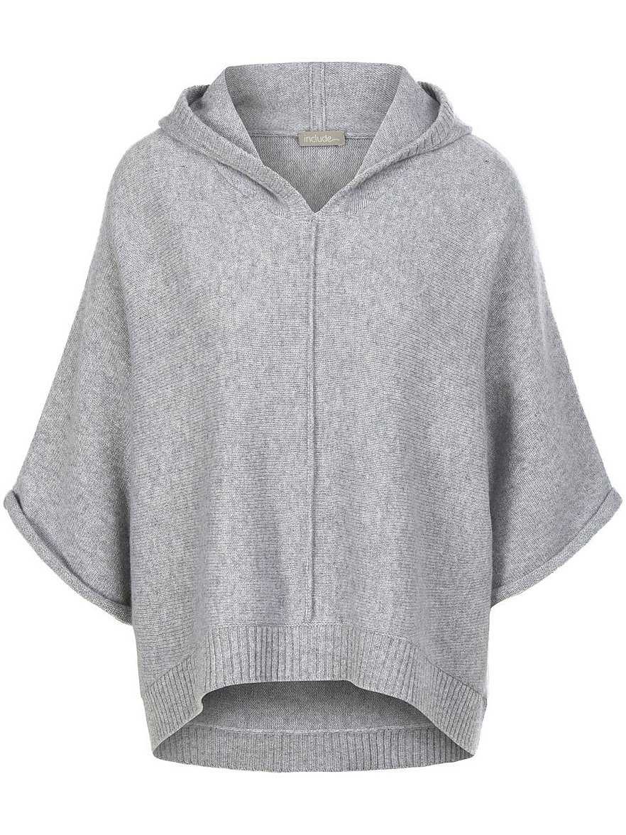 Hoodie-Pullover aus Schurwolle und Kaschmir include grau Größe: 36