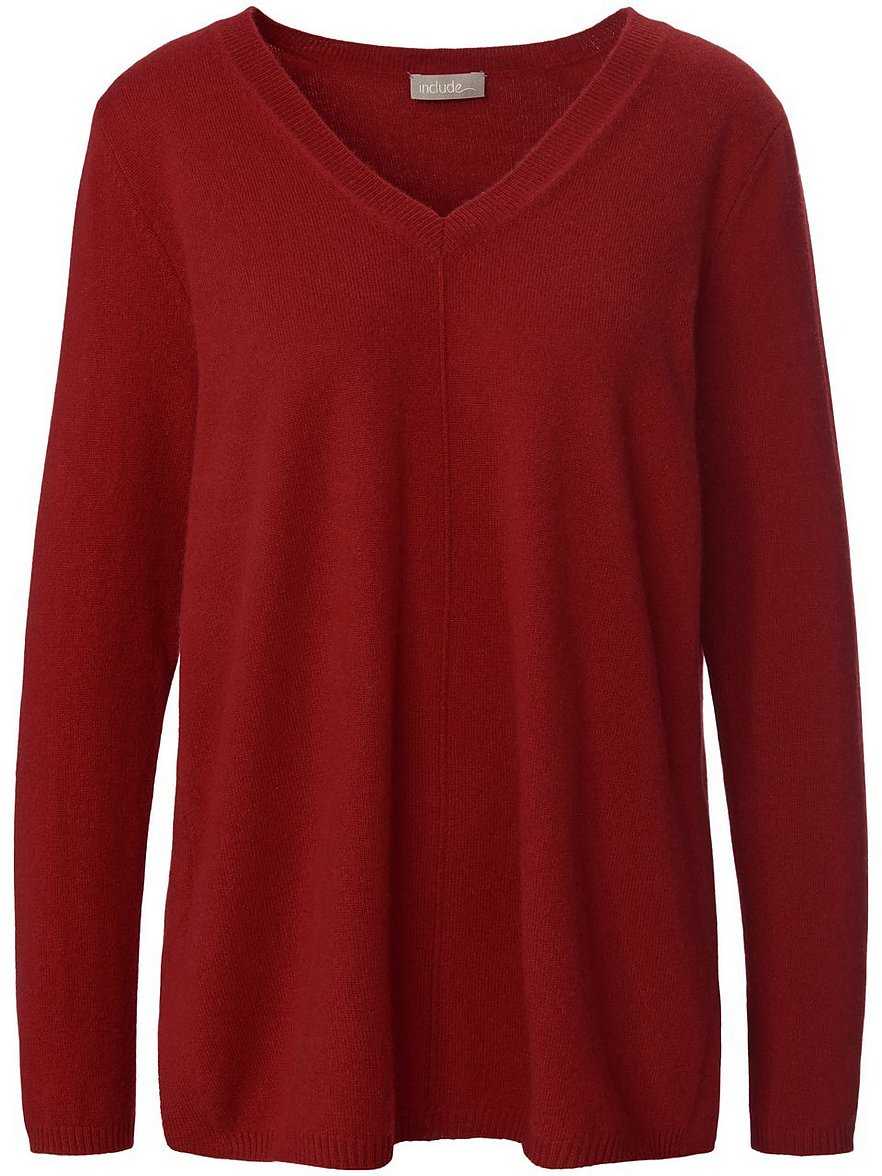 V-Pullover aus 100% Premium-Kaschmir include rot Größe: 36